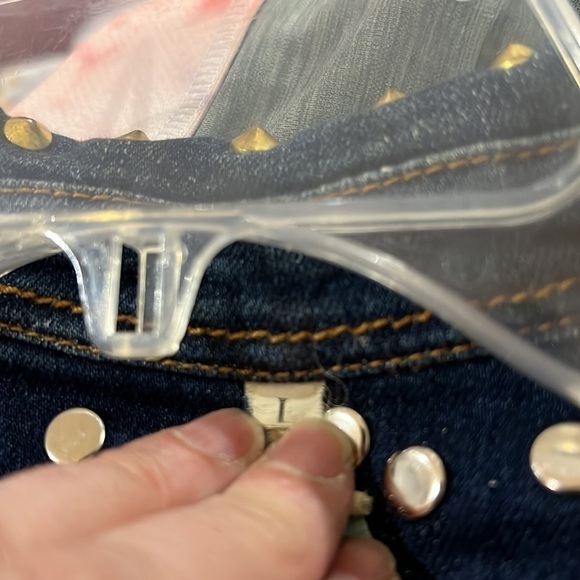 Point 5 Gold Studded Denim Jean Jacket XS - Picture 5 of 8